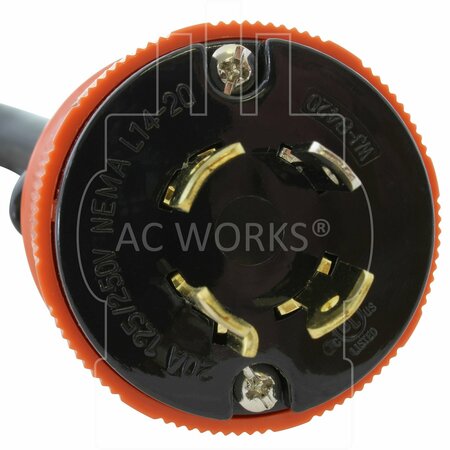 Ac Works 10ft Temp Power L14-20P 20A 4-Prong Locking Plug to CS6364 50A Connector TEL1420-010